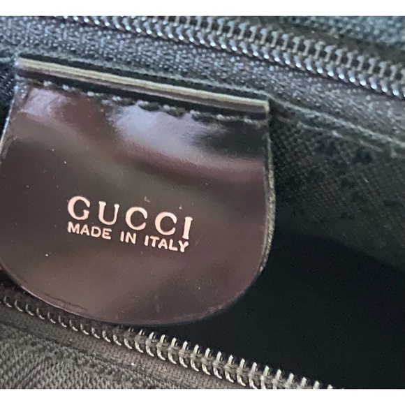 Gucci Handbag with Bamboo Handles. Black Leather & Nylon Canvas - Picture 11 of 14